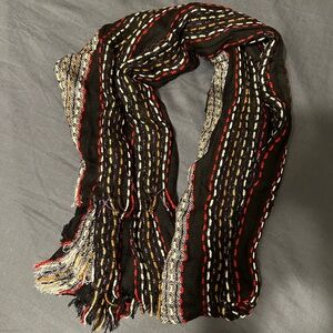 Multi colored long fashion scarf